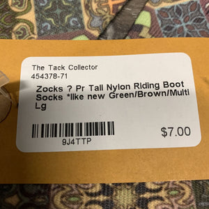 Pr Tall Nylon Riding Boot Socks *like new