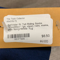 Pr Tall Riding Socks "CoolMax" *gc, clean, rubs, stains, pills
