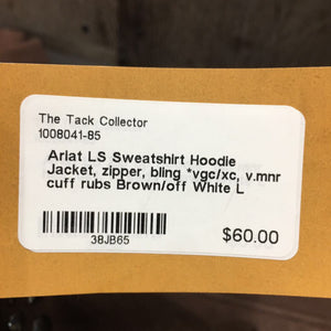 LS Sweatshirt Hoodie Jacket, zipper, bling *vgc/xc, v.mnr cuff rubs