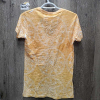 SS Light V Neck T Shirt *gc, mnr rubs & pills, threads
