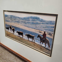 "Springtime" Print by John Ralph Schnurrenberger, Wood Framed & Matted *gc, chipped corners, dirty edges
