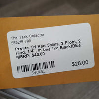 Tri Pad Shims, 2 Front, 2 Hind, 1/4", in bag *xc
