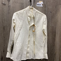 LS Show Shirt, 2 collars *vgc, older, seam puckers, crinkles