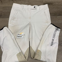 Euroseat Breeches, silicone inner waist *gc/fair, discolored, stained, v.pilly knees
