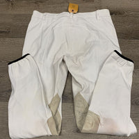 Euroseat Breeches, silicone inner waist *gc/fair, discolored, stained, v.pilly knees
