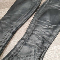 Pr Half Chaps *vgc, older, rubs, clean, mnr residue, puckers, loose & missing snaps