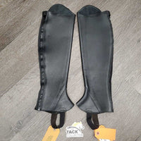 Pr Leather Half Chaps, Back Zipper, bag *like new
