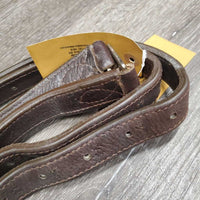 Pr Soft Lined Thick Stirrup Leathers *gc, dry, residue, twists, dents, rubs, older
