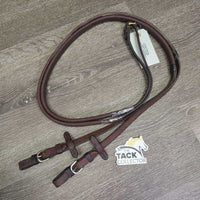 Pr Rubber Reins *gc, mnr dirt, hair, tape, tears, sticky/melting ends, older
