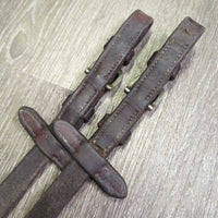 Pr Rubber Reins *gc, mnr dirt, hair, tape, tears, sticky/melting ends, older
