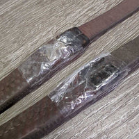 Pr Rubber Reins *gc, mnr dirt, hair, tape, tears, sticky/melting ends, older
