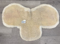 Sheepskin Quilt Fitted Hunter Saddle Pad *gc/fair, dirty, clumpy, puckered. stains, thin edges, older
