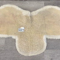 Sheepskin Quilt Fitted Hunter Saddle Pad *gc/fair, dirty, clumpy, puckered. stains, thin edges, older