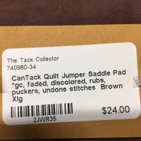 Quilt Jumper Saddle Pad *gc, faded, discolored, rubs, puckers, undone stitches
