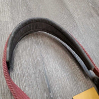 Nylon Padded Halter *fair/gc, older, stiff, rough, faded, stains, edge rubs & frays, cracking nose, rusty
