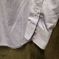 LS Show Shirt, 1 Button Collar *vgc, mnr wrinkles, seam puckers, older
