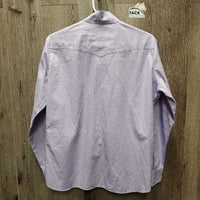 LS Show Shirt, 1 Button Collar *vgc, mnr wrinkles, seam puckers, older
