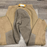 Hvy Cotton Full Seat Breeches *gc, older, faded, sm seam holes, legs: pilly & rubs
