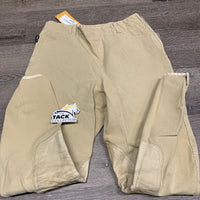 Hvy Side Zip Breeches *gc, older, faded, seam puckers, discolored & stained seat & legs
