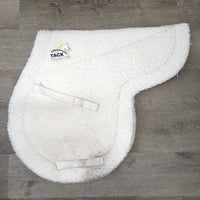 Fleece Fitted Hunter Saddle Pad *gc, mnr stains, dirt, clumpy, dingy, edges: holey, thin & rubs
