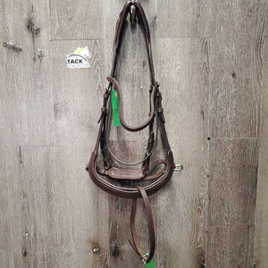 "Bretagne" Monocrown Anatomical Bridle Model, Crank, Flash, snap *like new, Flash: NO keeper & attachment