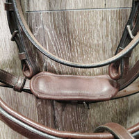 "Bretagne" Monocrown Anatomical Bridle Model, Crank, Flash, snap *like new, Flash: NO keeper & attachment
