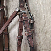 "Bretagne" Monocrown Anatomical Bridle Model, Crank, Flash, snap *like new, Flash: NO keeper & attachment
