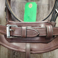 "Bretagne" Monocrown Anatomical Bridle Model, Crank, Flash, snap *like new, Flash: NO keeper & attachment
