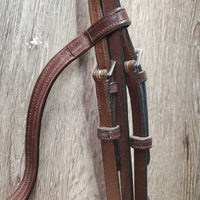 "Bretagne" Monocrown Anatomical Bridle Model, Crank, Flash, snap *like new, Flash: NO keeper & attachment
