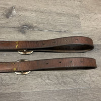 Pr Hvy Leather Elastic Side Reins *gc, older, mnr stains, xholes, rust, repaired
