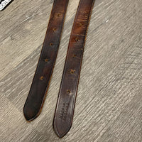 Leather Girth Extender *gc, clean, rubs, older, CRACKS
