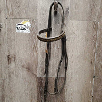 Bridle *NO Noseband, gc, scraped edges, dirty, mismatched
