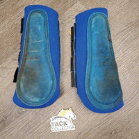 Neoprene Closed Front & Hind Boots, velcro *gc/fair, older, threads, rusty, pilly edges, clean, stains, crack/slice, hairy, stiff center