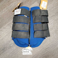 Neoprene Closed Front & Hind Boots, velcro *gc/fair, older, threads, rusty, pilly edges, clean, stains, crack/slice, hairy, stiff center
