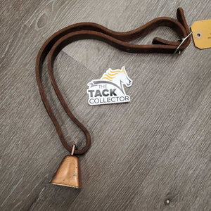 Thick Leather Neck Collar Strap, Cow Bell *vgc, mnr stains