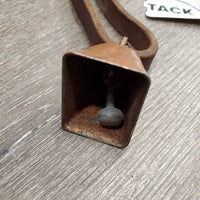 Thick Leather Neck Collar Strap, Cow Bell *vgc, mnr stains
