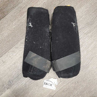 Pr Closed Hind Boots, velcro *gc, clean, pilly, v.linty, pilly, older, faded, peeled logo
