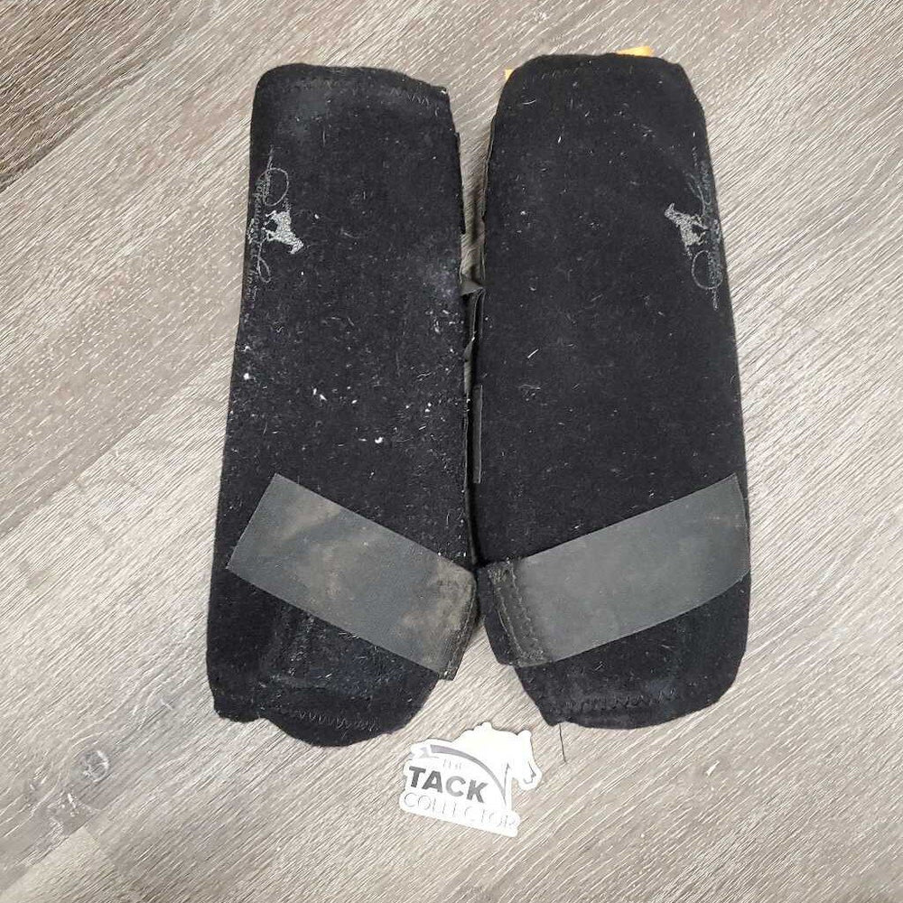 Pr Closed Hind Boots, velcro *gc, clean, pilly, v.linty, pilly, older, faded, peeled logo