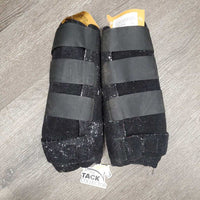 Pr Closed Hind Boots, velcro *gc, clean, pilly, v.linty, pilly, older, faded, peeled logo
