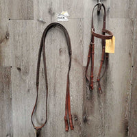 Bridle, Bling Browband, Rubber Reins *NO NOSEBAND, xc, clean, stiff, older
