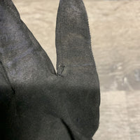 Pr Cloth Gloves *fair, v.dirty, hairy velcro, rubs, snags, hole
