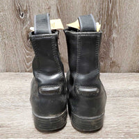 JUNIORS Pr Zip Up Paddock Boots *gc, dirty seams, threads, dusty, pilly inside, mnr scratches, older
