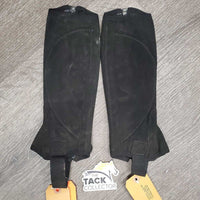 JUNIORS Pr Synthetic Micro Suede Half Chaps *gc/vgc, dirty inside & out
