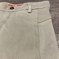 JUNIORS Euroseat Pull ON Breeches *xc, mnr stains & knee rubs, unstitched seam, waist dent
