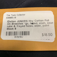 JUNIORS Hvy Cotton Pull On Breeches *gc, faded, stain, seam rubs & frayed holes, older, paint
