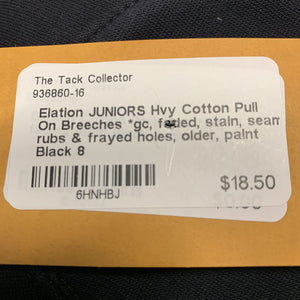 JUNIORS Hvy Cotton Pull On Breeches *gc, faded, stain, seam rubs & frayed holes, older, paint