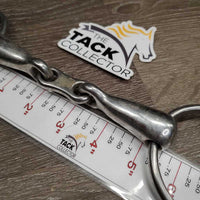 Hvy Thick Loose Ring French Link, flat center bar Bit *gc, dirty, stains, dull film, scratches
