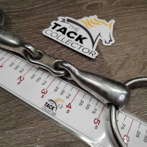 Hvy Thick Loose Ring French Link, flat center bar Bit *gc, dirty, stains, dull film, scratches