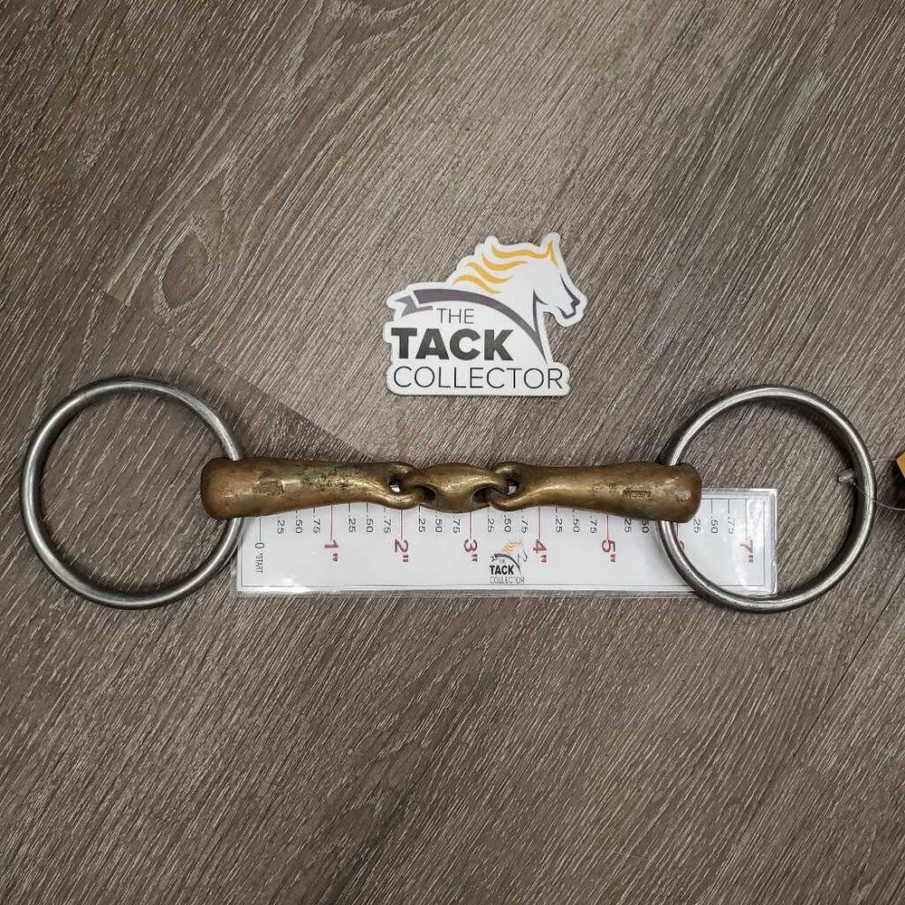 Hvy Thick Loose Ring French Link, center lozenge *fair, dirty, stains, chews, oxidized, scratches