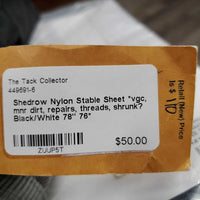 Nylon Stable Sheet *vgc, mnr dirt, repairs, threads, shrunk?
